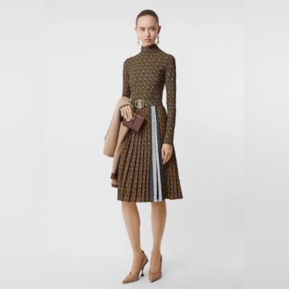 Burberry TB Monogram Silk Mid length skirt